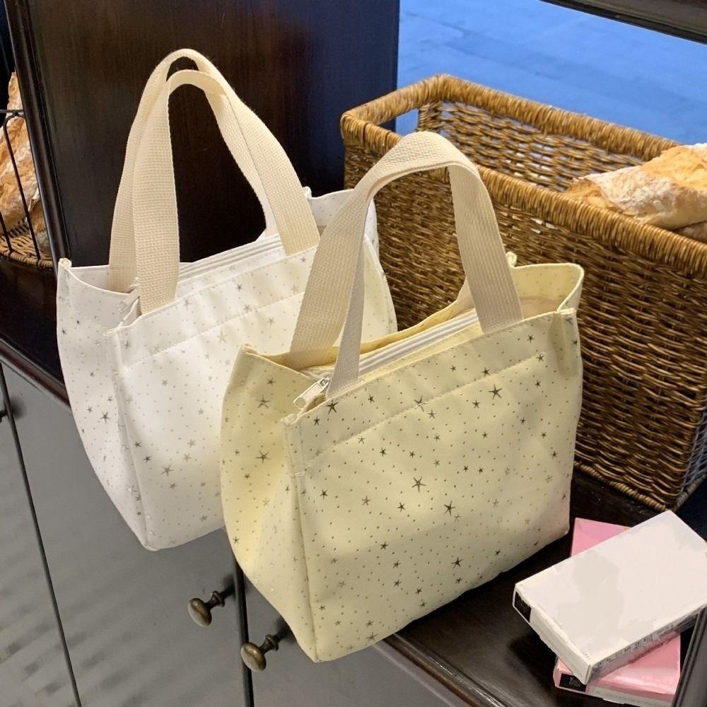 Cloth Star Dots Storage Bag Purse Wallet Cosmetic Makeup Bag Korean Y2k Handbag Shopping Bag with Zipper Mommy Bag Daily