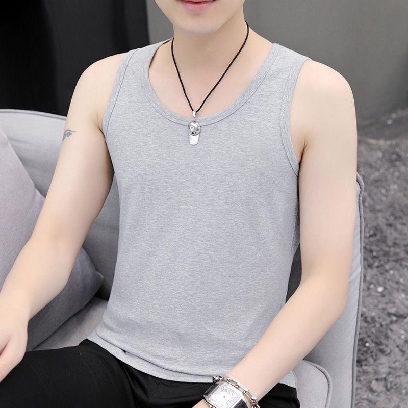 Round Neck Slim Tank Top Sports Undershirt Man