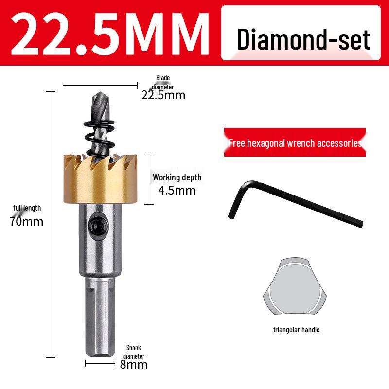 Cobalt Titanium-plated High-speed Steel Hole Saw Drill Bit for Metal and Aluminum
