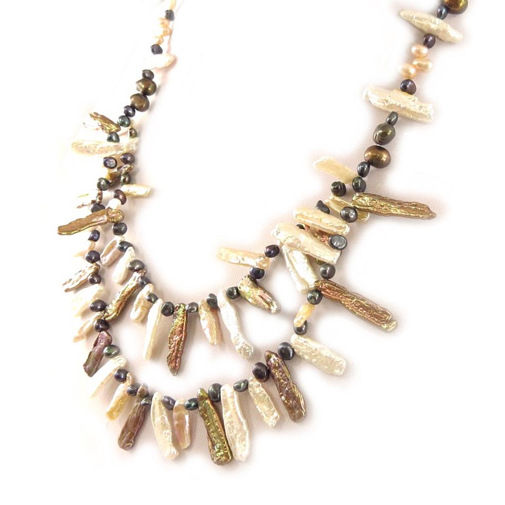Les Trésors De Lily [C9006] - Collier 'Minéralia' Marron Ivoire