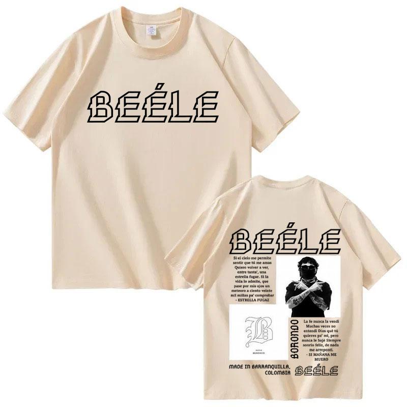 Rapper Beele Fashion Album Merch Mens High Quality Short Sleeve Tshrits Pop Hip Hop Tee Streetwear Cozy Tshrits Gothic Clothes