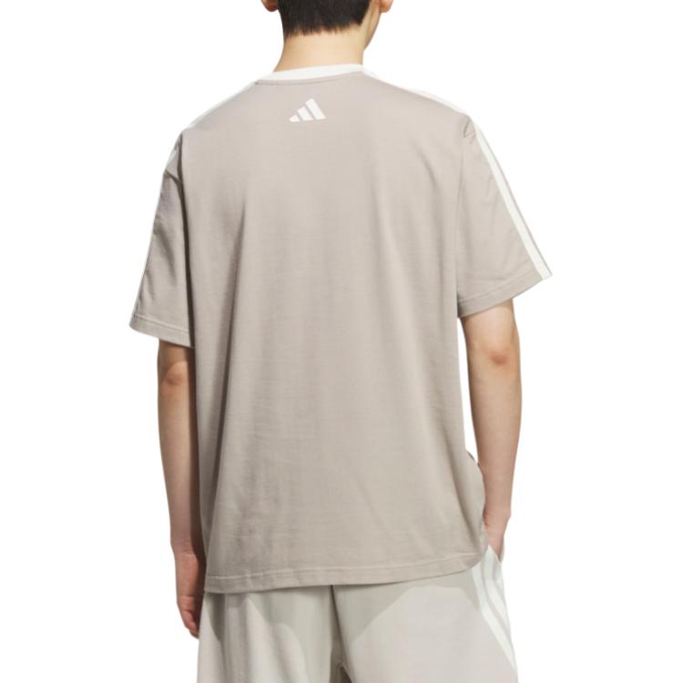 Adidas SS25 Loose Fit T-Shirt Fashion Versatile Sports Loose Short Sleeve T-Shirt Men Tops KF2480