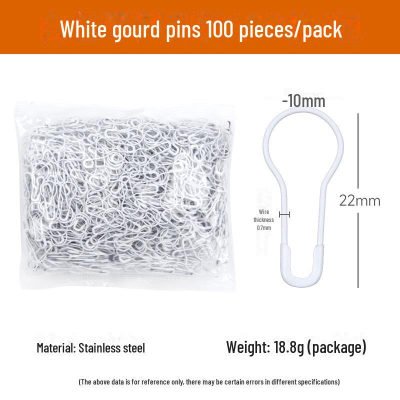 Gourd-Shaped Metal Safety Pins: Iron, Copper, Stainless Steel In Gold, Silver, Black - Clothing Tags/Small Pin Buckles