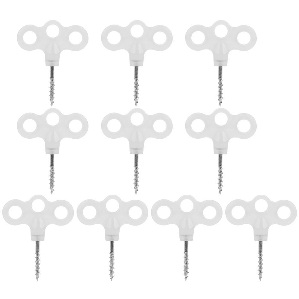 10 Pcs Glowing Tent Pegs Stainless Steel Screw Pegs Durable Ground Pegs Hiking Threaded Nail