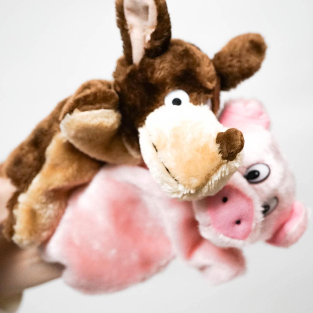 Wolf, Girl, Sheep, Pig Puppets, Fairy Tale Puppet Show, Kamishibai Puppets [First Come, First Served]