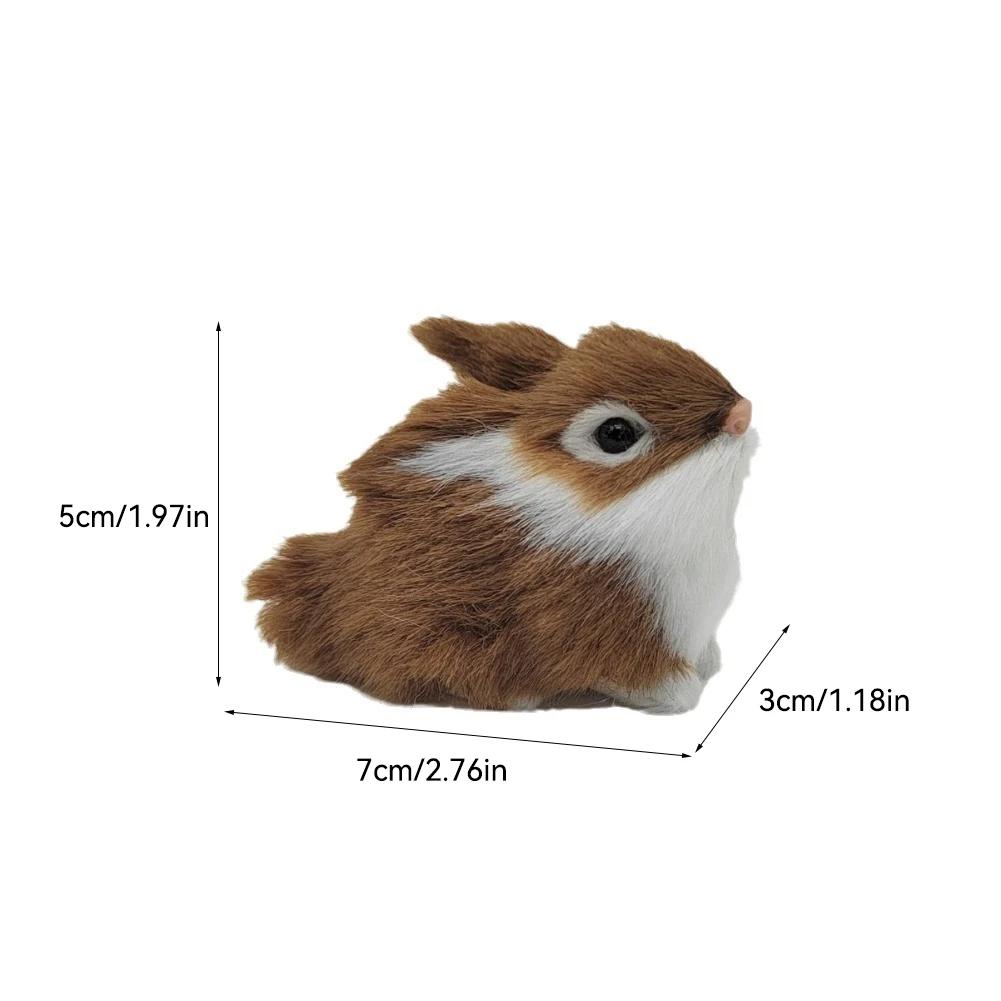 Simulation Plush Action Figures Kids Gift Simulation Rabbit Squatting Model Home DIY Decoration Rabbit Model Rabbits Decoration
