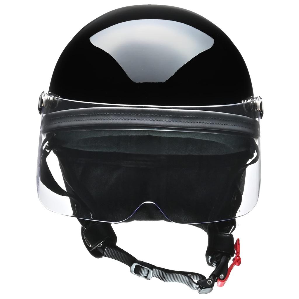 LEAD Motorradhelm Half HARVE Schwarz Einheitsgröße HS-2 -