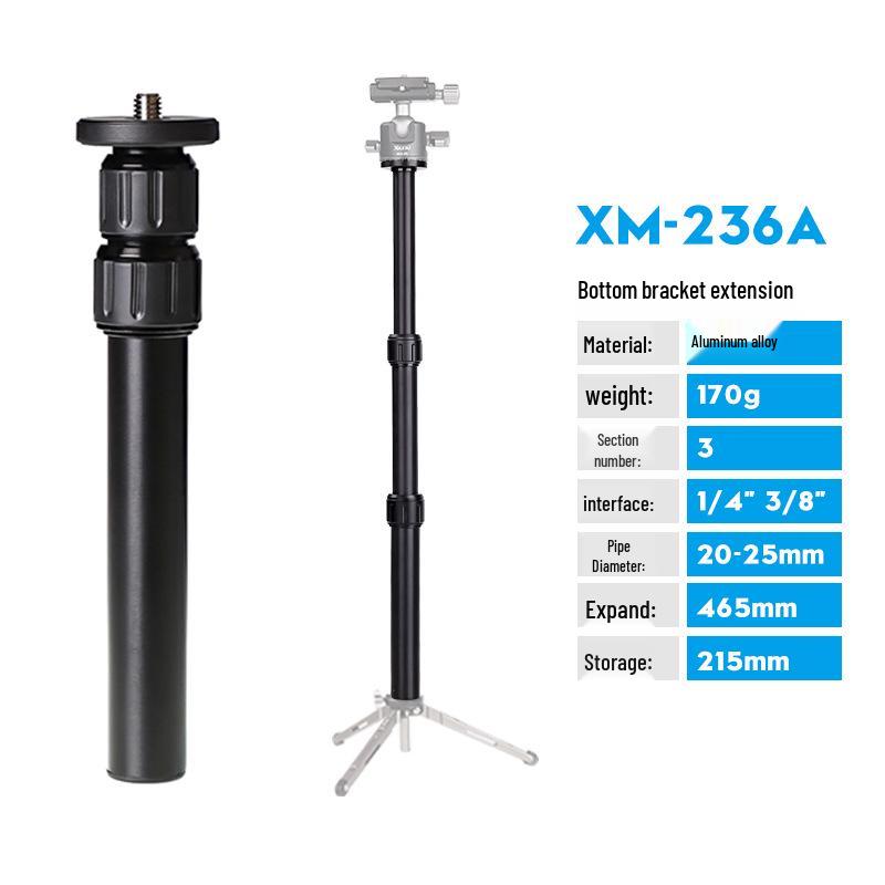 Reverse Phase Long Rod Tripod Extension Center Column for DSLR Cameras