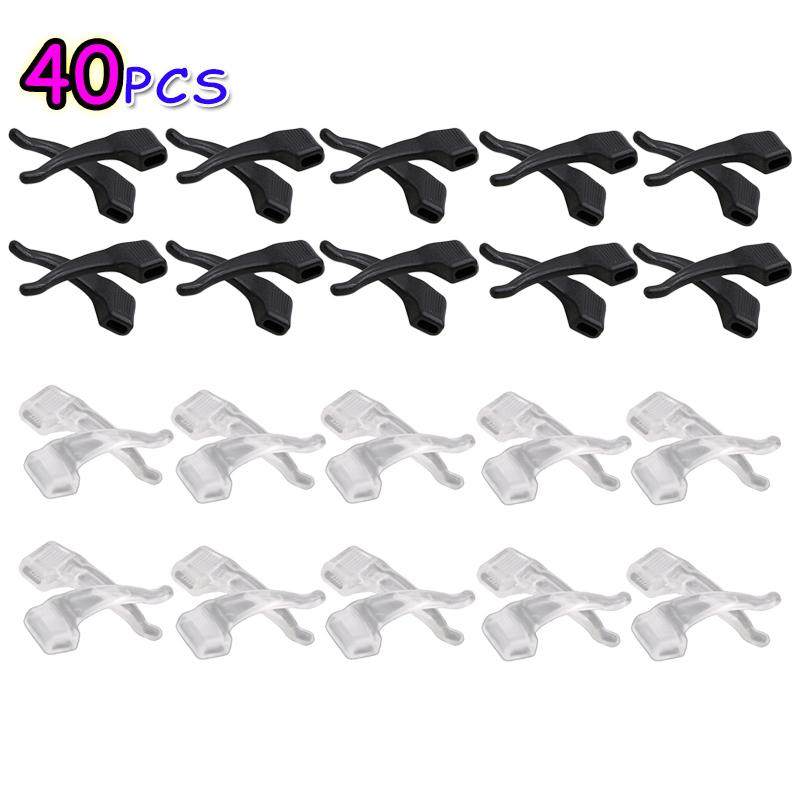 Wholesale Silicone Anti-slip Ear Hooks Glasses Leg Ear Sleeve Bracket Fastener Clear Grips Eyewear Holder Eyeglasses Accessories
