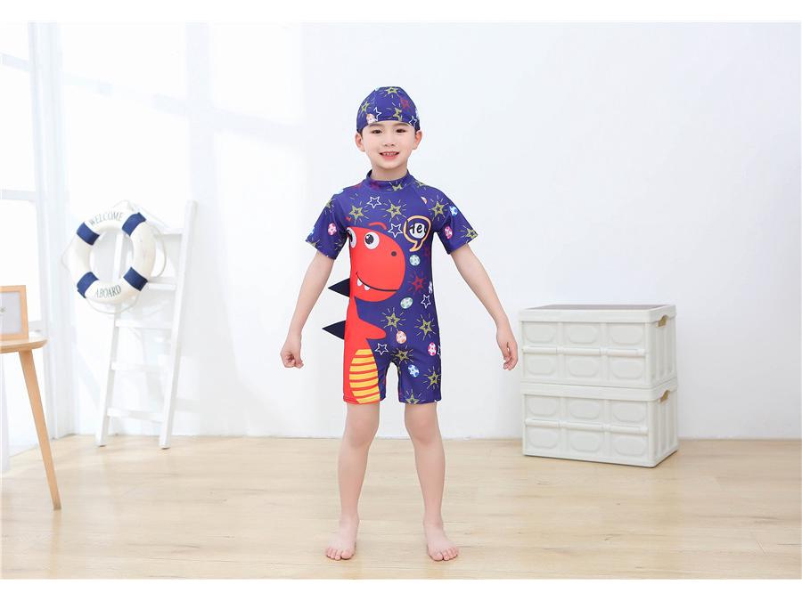 Girls' Surf Swimsuit Set with Cap