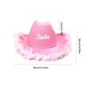 Wide Brim Cowboy Hat for Bride Role Play Costume Cowgirl Hat Wedding Party Props Bachelorette Party Head Accessories