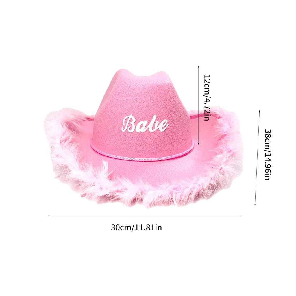 Wide Brim Cowboy Hat for Bride Role Play Costume Cowgirl Hat Wedding Party Props Bachelorette Party Head Accessories