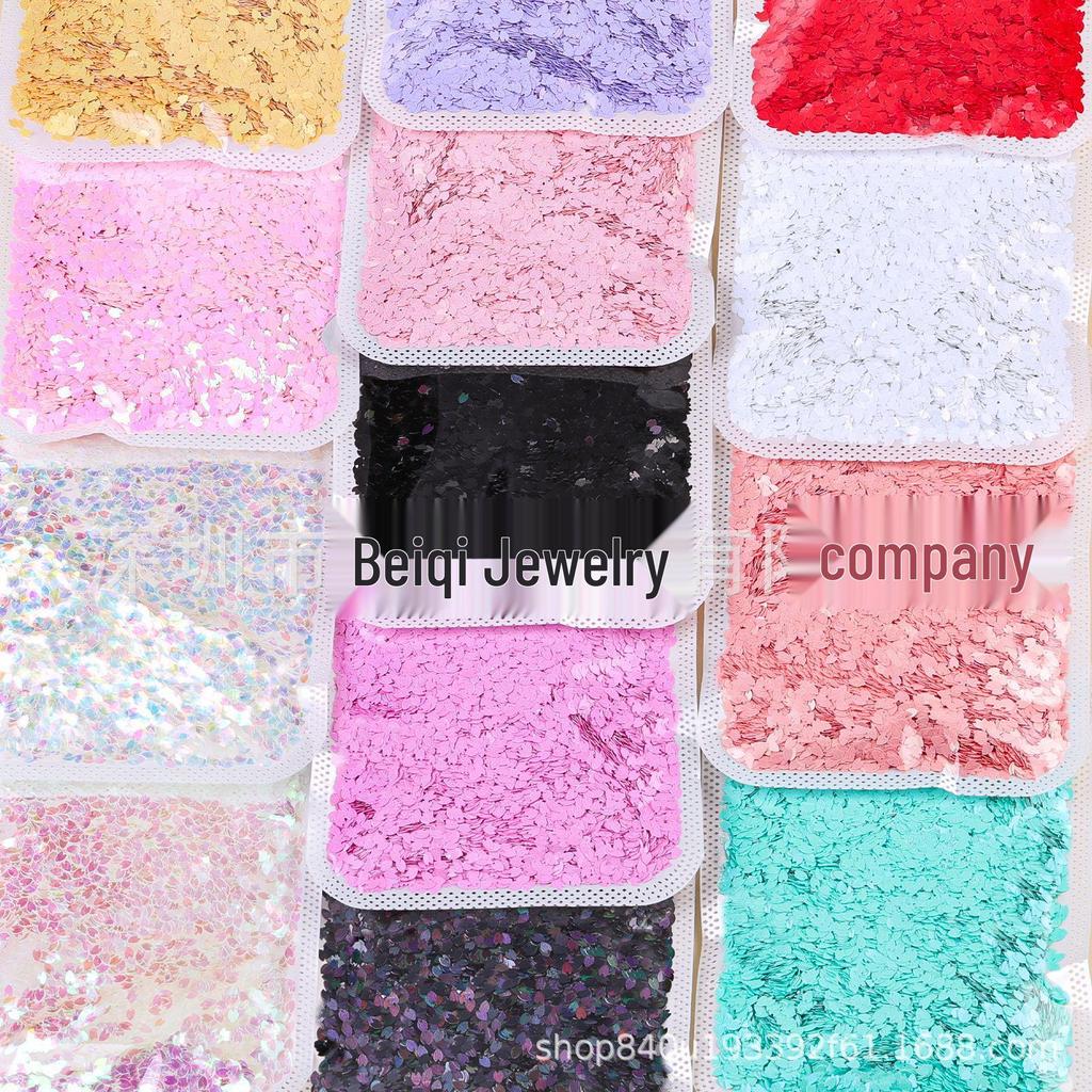 Iridescent Nail Art Glitter Petal Sequins Stickers for Handmade Decorations