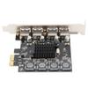 Pcie To 4-port Usb3.0 Adapter Card 4 Ports Usb 5Gb PCI-E 1X Pansion for Desktop PC Computer No Ternal Power Supply