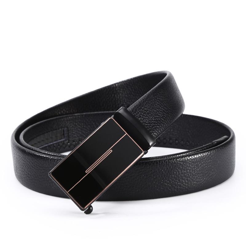 Belt Men'S Automatic Buckle Belt Zhongqing Business Cowhide Belt