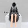 New Christmas Girl Statue Women Sitting Figure Ornaments Mysterious Statue Gothic Death Black Robe Queen Bookshelf Sculpture