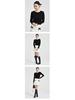 She Exhibition Women's Cotton Round Neck Long Sleeve T-shirt, 2025 Autumn/Winter Style Base Layer Top.