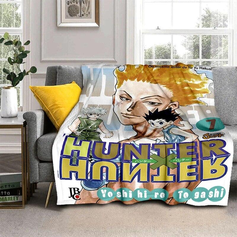 

Hunter X Hunter HD М’яке плюшеве ліжко Тонкі ковдри для пікніка з мультфільмом Сучасні фланелеві ковдри Gedruckt Bettdecke Geschenk 75cm x 90cm