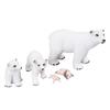 5pcs Simulation Animal Model Simulation Polar Bear Growth Ornament Children Cognitive Growth Cycle A