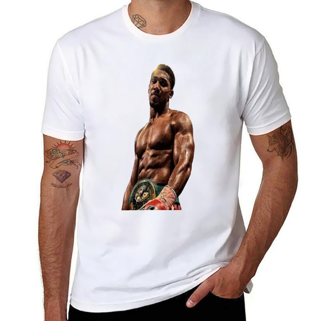 Anthony Joshua Pugile Pesi Massimi T-shirt da Boxe Grafica Classica Manica Corta Top T-shirt