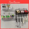 Kitchen Utensils Condiments Organizer Rack Wall Hanging Storage Tools Plate