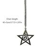 Adjustable Chain Star Pendant Necklace Y2K Spirals Rune Clavicle Chain Durable Choker Punk Hip Hop Jewelry Women Girl