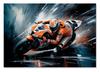 Poster Motorcycle Racer Image Abstraction