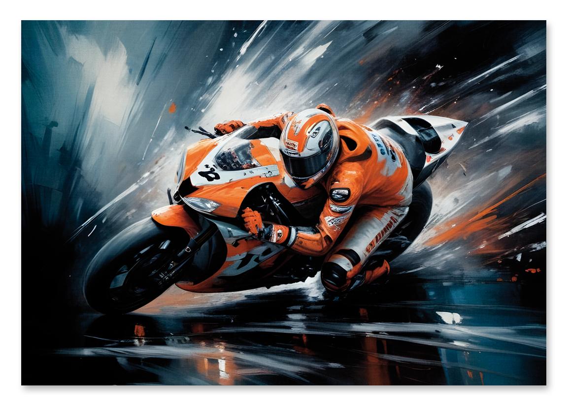 

Plakat motor ścigacz obraz abstrakcja 30x40 cm