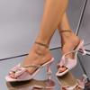 Fashion Hot-selling Fashionable Women's Shoes 2025 Summer New Large Square Head Thin Heel Fashion High Heels Casual Women's Sandals