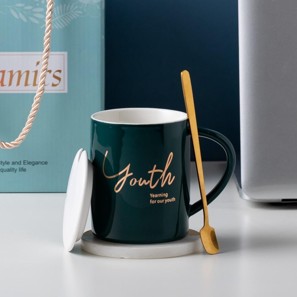 Xingyue Europäischer Ins einfacher geprägter Linien Kaffeetasse Keramiktasse Bürotasse Geschäftsgeschenk