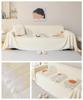 Sofa Towel Living Room Sofa Cover Solid Non Slip Washable Breathable Tassel Edge Cushion Home Decoration