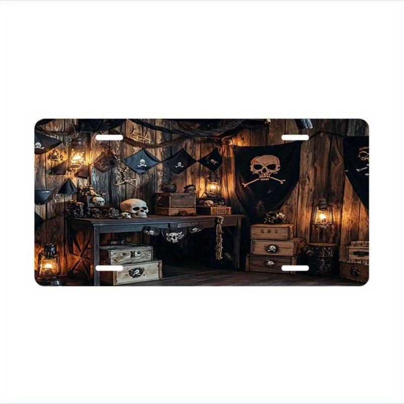 Motorcycle Souvenir License Plate, Metal Auto Wall Decor 15x30cm