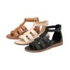 Außenhandel sommer neue einfache casual römischen sandalen offene spitze ferse flache sandalen frauen