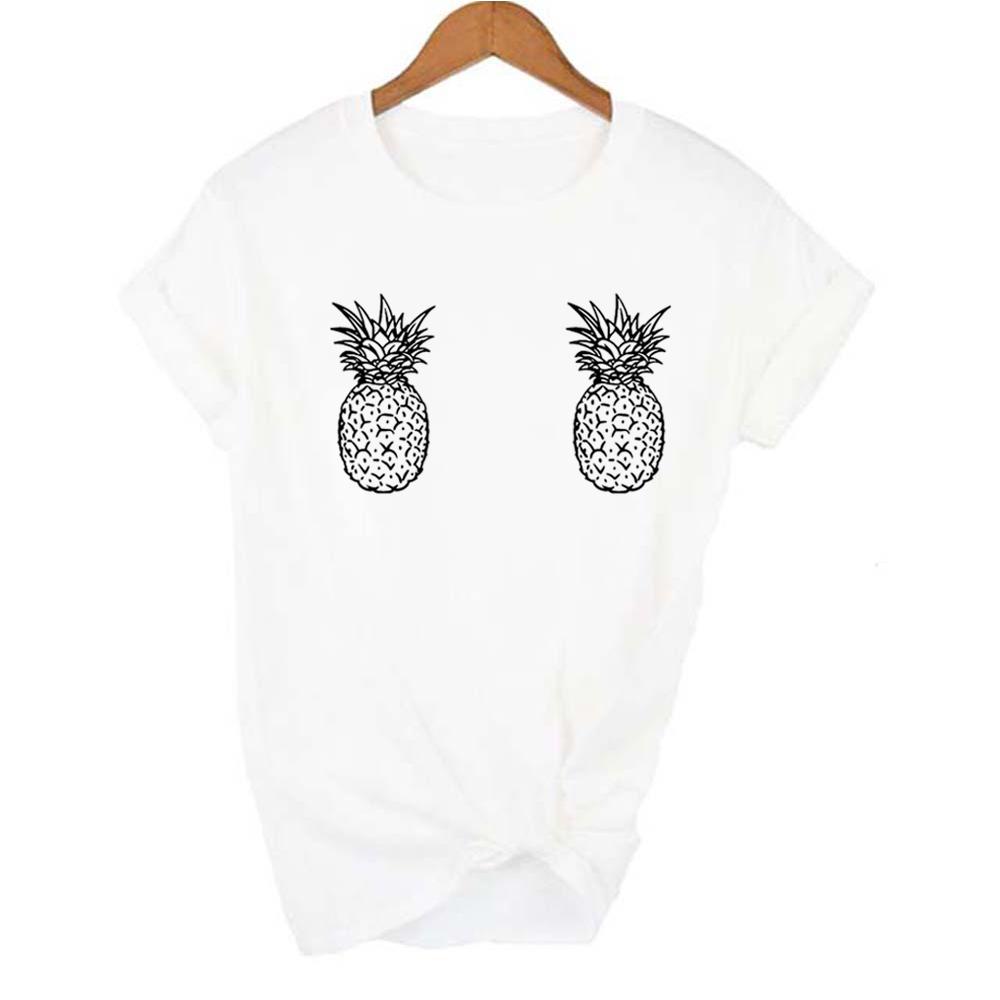 Fashion Summer Pineapple Fruits Women S Funny Cute T Shirt Lover Casual Short Sleeve Graphic Tees