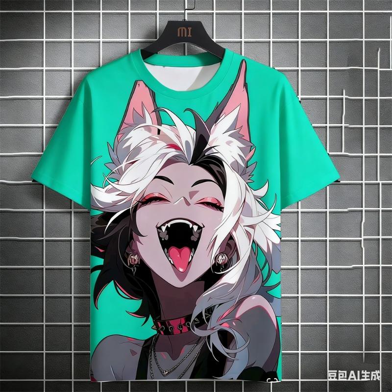 Summer Men's Women's T-Shirts 3D anime girl pattern printing gifts for man casual home graphic t shirts