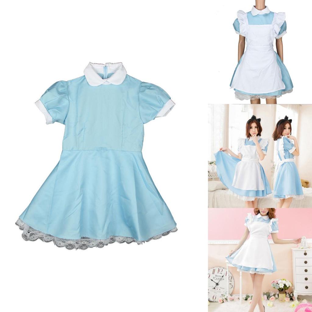 Belle Robe de Cosplay Servante Alice au Pays des Merveilles avec Coupe Confortable pour Femmes