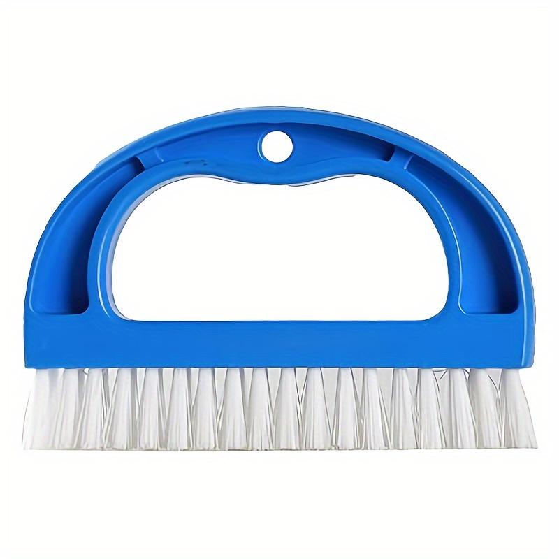 

D-Shaped Car Carpet Brush, Fine Bristle, Curved Handle, Anti-Slip, Upholstery Cleaning Tool for Vehicles синий