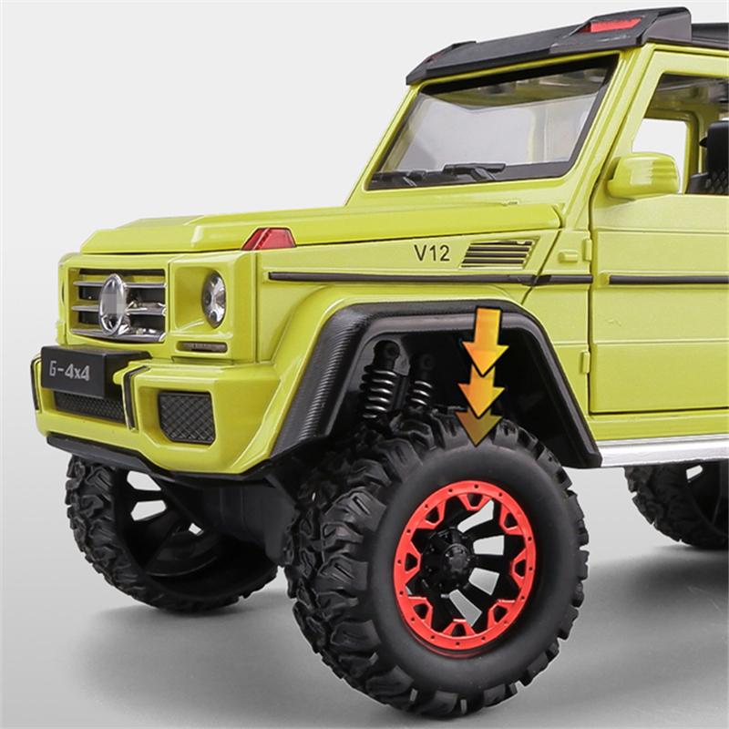 1/24 BENZ G500 4x4 Tyre Alloy Car Model Diecasts Metal Toy Off-road Vehicles Car Model High Simulation Sound and Light Kids Gifts