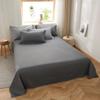 Minimalist Pure Cotton Double Bed Sheet with Pillowcase 200x230cm – Solid Color Design