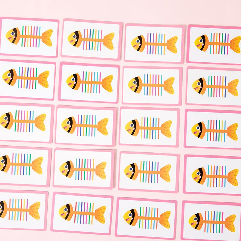 Fish Color Matching Sensory Toys Wooden Balance Stick Fine Training Game Montessori Puzzle Toy For Kids Birthday Christmas Gift