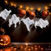 6pcs Spooky Props White Ghost Pendant Trick or Treat Ghost Hanging Ornament  Halloween Festival