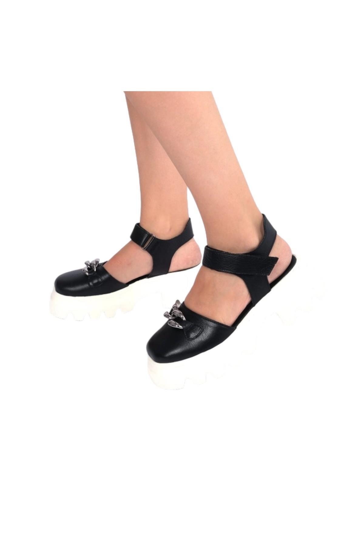 

Женские повседневные сандалии из натуральной кожи, красные спортивные сандалии специального дизайна на толстой подошве 010-0228