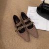 Main push Korean version of fashion versatile temperament 2025 autumn new daily women's shoes retro pointed single shoes Mary Jane shoes