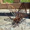 Rusty Butterfly Garden Ornament, Hollow Out Butterfly Silhouette Lawn Decoration, Butterfly Yard Statues Pathway Signs for Outside Patio Yard Lawn