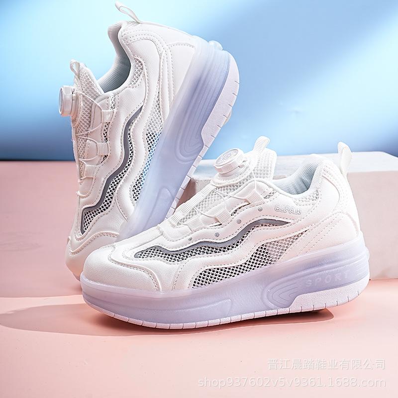 Popular Runaway Shoes Boys Summer Breathable Children Primary School Students Sports Shoes Luminous Light Shoes Skating Roller Shoes Girls