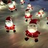 LED Christmas String Lights - Santa, Candy Cane & Snowman Designs with Battery Box, Copper Wire Decoration