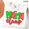 Christmas Mama Comfort Colors Shirt, Mom Shirt, New Mother Tshirt, Cute Gift For Mom, Trendy Santa Tee, First Xmas Gifts, Pregnancy Reveal