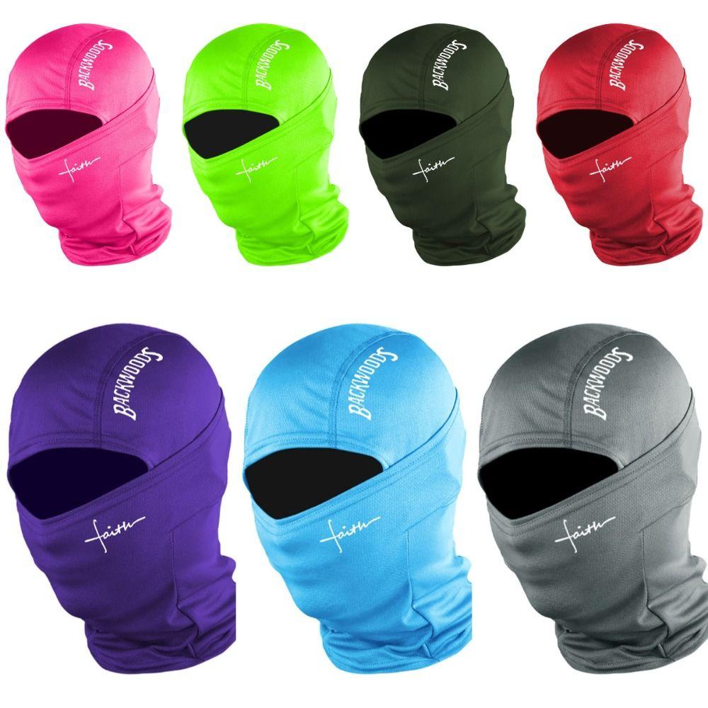Letter Print Full Face Mask Red Heart Pattern Hood Cover Balaclava Hat Sun Protection