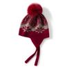 Computer jacquard children's cashmere hat autumn and winter knitted warm ear protection hat for boys and girls and babies cold-proof bag head Lei Fen