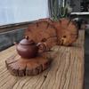 Holz Untersetzer Tisch Tassenmatte Küchenmatte Pad Für Bar Cocktail 1Stück 6-12cm (Durchmesser) Winter süßes Holzscheiben Barzubehör